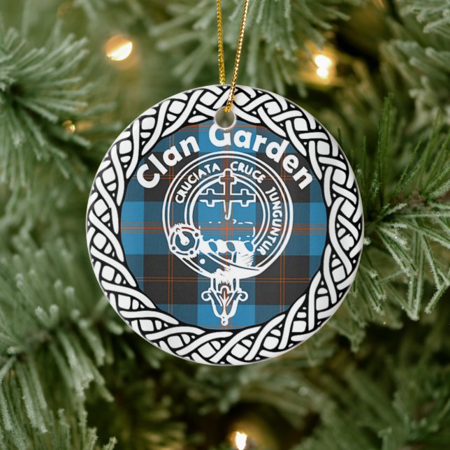 Décoration En Céramique Scottish Clan Garden Tartan and Crest (Arbre)