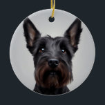 Décoration En Céramique Scottish Terrier<br><div class="desc">Terrier écossais mignon.</div>