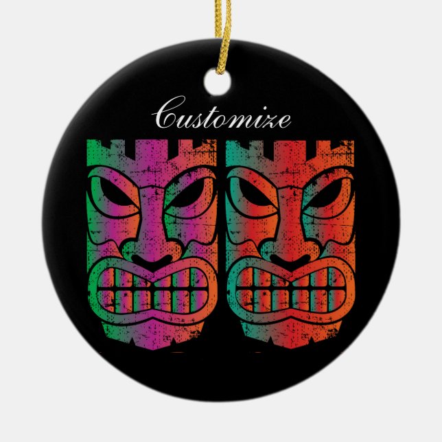 Décoration En Céramique Sculpture Twin Tiki Thunder_Cove (Devant)