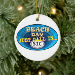 Décoration En Céramique Sea Isle City New Jersey Beach SIC NJ<br><div class="desc">Personnalisé Sea Isle City New Jersey NJ beach tag inspiré ornament déclare,  "Beach Day,  Just Call In SIC".</div>