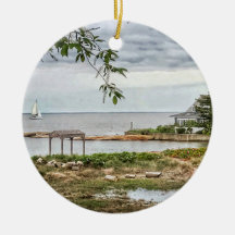 Sea View Beach Madison, Connecticut Orament