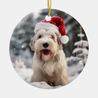 Décoration En Céramique Sealyham Terrier Chien Noël Keepsaké