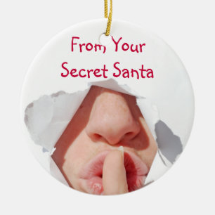 Décoration En Céramique Secret Père Noël Cadeau Noël Noël Noël Fêtes