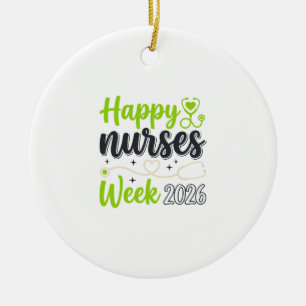 Décoration En Céramique Semaine heureuse des infirmières 2026 Stéthoscope 