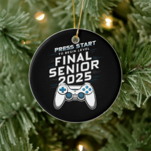 Décoration En Céramique Senior 2025 Classe des Jeux Vidéo Gamer 2025