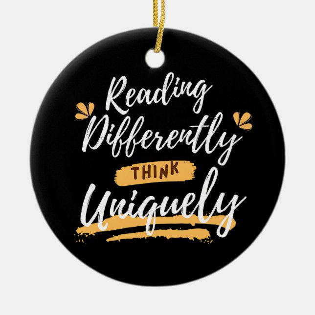 Décoration En Céramique sensibilisation à la dyslexie mondiale (Devant)