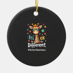 Décoration En Céramique Sensibilisation à l'autisme Girafe Animal Mignon C