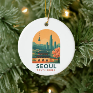 Décoration En Céramique Séoul Corée du Sud - Art de voyage minimaliste vin