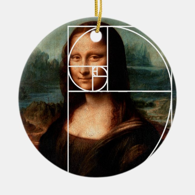 Décoration En Céramique Séquence Leonardo da Vinci Mona Lisa Fibonacci (Devant)