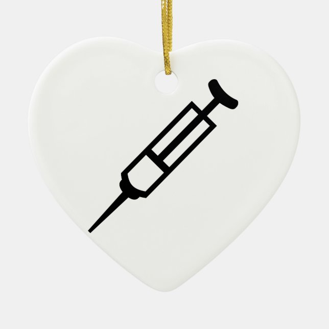 Décoration En Céramique Seringue d'injection (Devant)