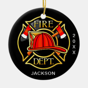 Décoration En Céramique Service des incendies Noël