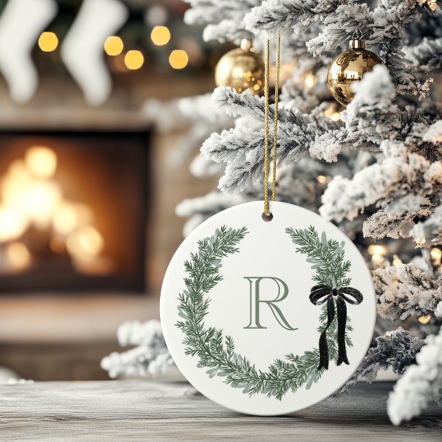 Décoration En Céramique Serviettes en papier monogramme classique (Créateur téléchargé)