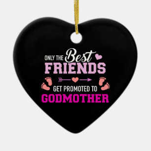 Décoration En Céramique Seuls les amis sont promus à la marraine