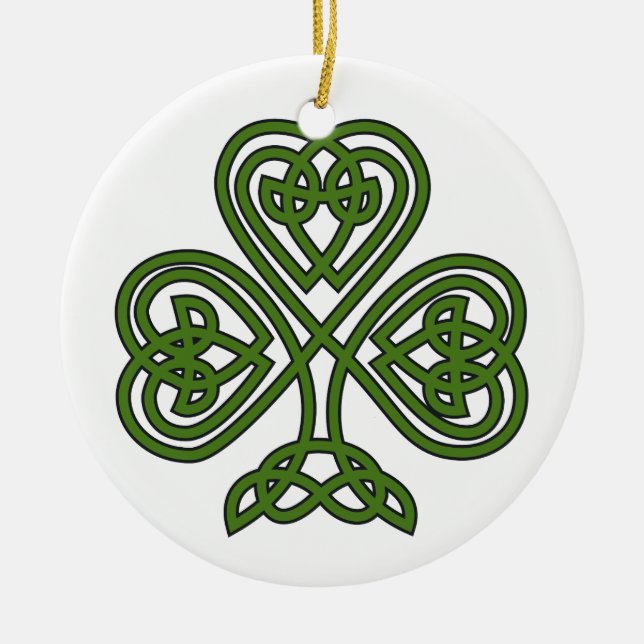 Décoration En Céramique Shamrock celte - Jour de la Saint Patrick (Devant)