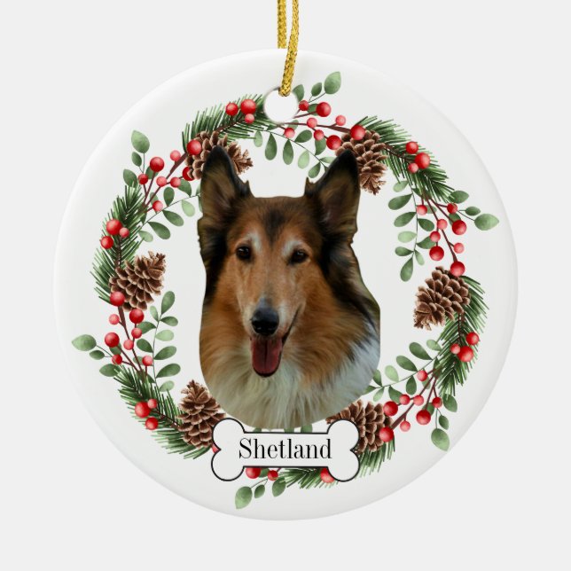 Décoration En Céramique Shetland Sheepdog (Devant)