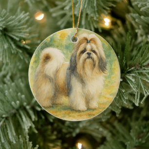 Décoration En Céramique Shih Tzu