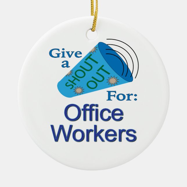 Décoration En Céramique Shout Out pour les employés de bureau (Devant)