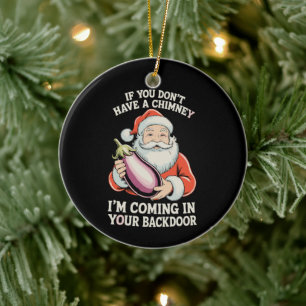 Décoration En Céramique Si vous n'avez pas de cheminée Santa Noël Xmas