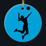 Décoration En Céramique silhouette women's volleyball<br><div class="desc">silhouette women's volleyball</div>