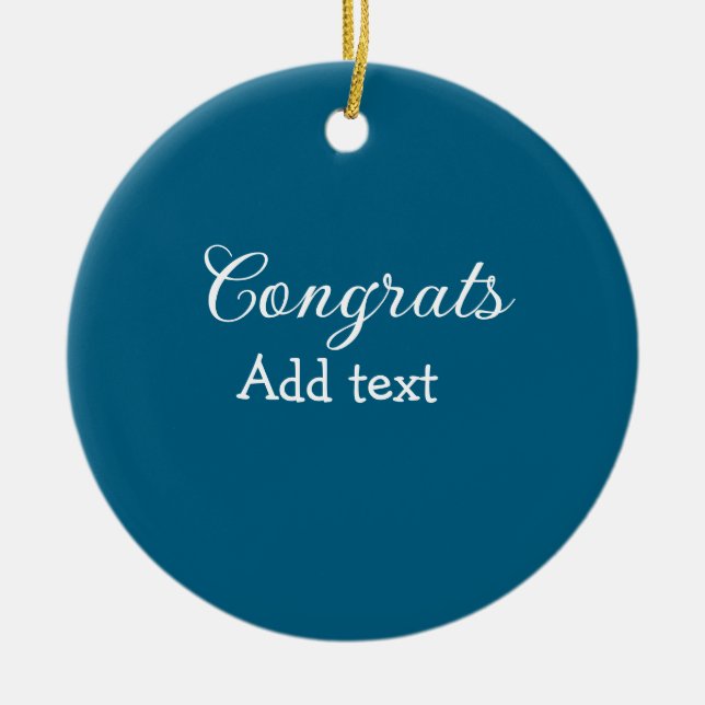 Décoration En Céramique Simple congratulation graduation add your (Devant)