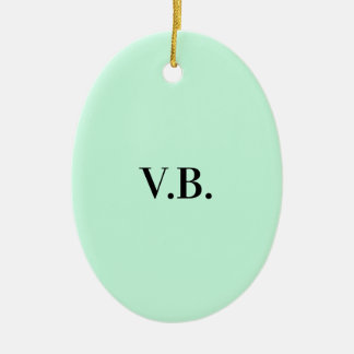Décoration En Céramique Simple couleur solide ajouter le nom du texte mono