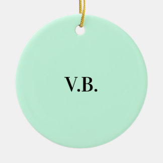 Décoration En Céramique Simple couleur unie ajouter nom texte monogramme