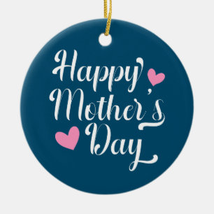 Décoration En Céramique Simple joyeuse calligraphie de la fête des mères  