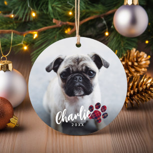 Décoration En Céramique Simple motif de Noël pour animal de compagnie avec