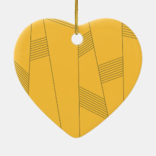 Décoration En Céramique Simple, yellow, modern abstract graphic design
