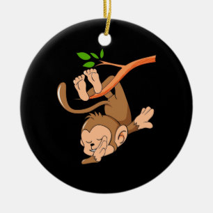 Décoration En Céramique Singe de danse Dabbing