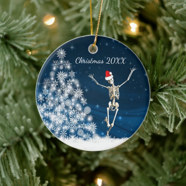 Décoration En Céramique Skeleton "Christmas 20xx" (Arbre)