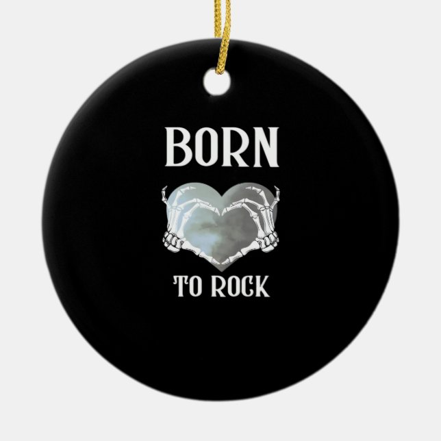 Décoration En Céramique Skeleton Mains Grey Heart Graphic Pour Classique (Devant)