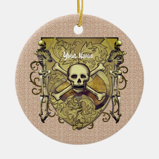 Décoration En Céramique Skeletons Shield (Devant)