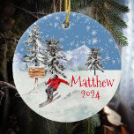 Décoration En Céramique Ski Skier Neige Personnalisée Aquarelle<br><div class="desc">Cette conception peut être personnalisée dans la zone fournie en modifiant la photo et/ou le texte. Vous pouvez également le customiser en cliquant sur Personnaliser ce Modèle, puis en choisissant l'option cliquer pour customiser et supprimer ou modifier la couleur de l'arrière - plan, ajouter du texte, modifier la couleur ou...</div>