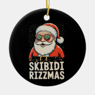 Décoration En Céramique Skibidi Rizzmas Père Noël Rizz Noël Xmas Vacances