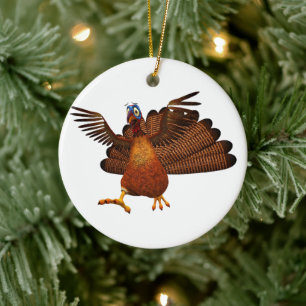 Décoration En Céramique SlipperyJoe's Thanksgiving gobble de manière respo