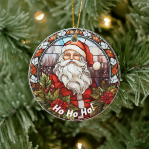 Décoration En Céramique Slogan de Noël personnalisé Ho Ho Ho Père Noël