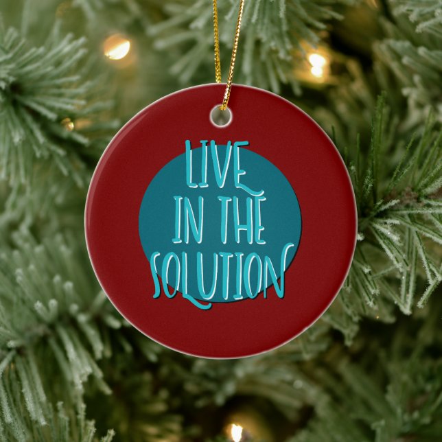 Décoration En Céramique Slogan de récupération en direct dans la solution (Arbre)