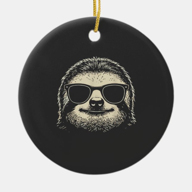 Décoration En Céramique Sloth Wearing Sunglasses Graphic Sloth Shirt Men W (Devant)