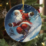 Décoration En Céramique Snowboard Père Noël<br><div class="desc">Ce design a été créé par art numérique et peut être personnalisé dans la zone fournie par le changement de la photo et/ou du texte. Vous pouvez également le customiser en choisissant l'option cliquer pour customiser une autre option et supprimer ou modifier la couleur de l'arrière - plan, ajouter du...</div>