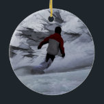 Décoration En Céramique Snowboarder Carving the Mountain Winter Sport<br><div class="desc">A cool Snowboarder "carving" the mountains at Silver Star Mounski resort. Great for Kids and Sports Speople of all ages. Artwork created by Val Brackenridge ©.</div>