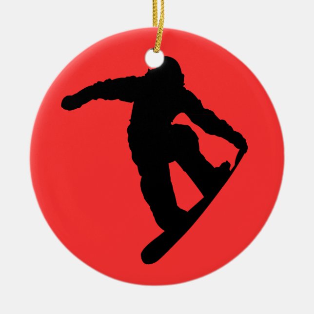 Décoration En Céramique Snowboardeur (Devant)