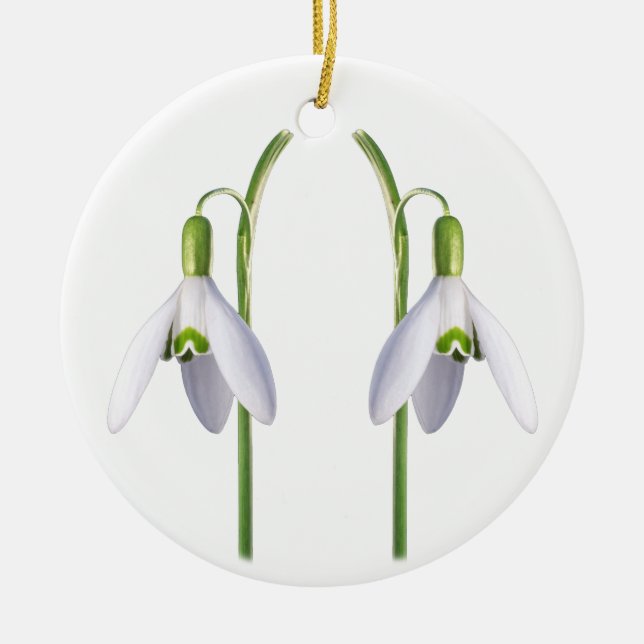 Décoration En Céramique Snowdrop. (Devant)