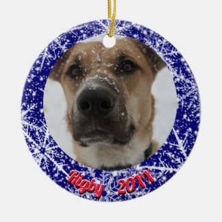 Décoration En Céramique Snowflakes, nom, année #, 2 Photos