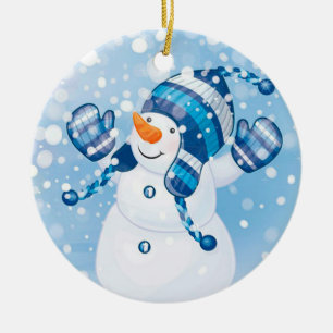 Décoration En Céramique Snowman