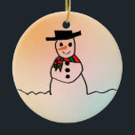 Décoration En Céramique Snowman<br><div class="desc">Snowman</div>