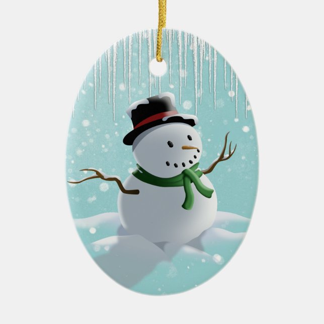 Décoration En Céramique Snowman (Devant)