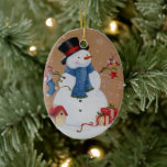 Décoration En Céramique Snowman<br><div class="desc">Snowman</div>