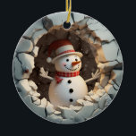 Décoration En Céramique Snowman Adventure Hiver Fun<br><div class="desc">Rejoignez ce brave bonhomme de neige dans son aventure hivernale ! Il traverse la glace et est prêt à jouer. Ce design unique et ludique vous apportera un sourire.</div>