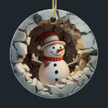 Décoration En Céramique Snowman Adventure Hiver Fun<br><div class="desc">Rejoignez ce brave bonhomme de neige dans son aventure hivernale ! Il traverse la glace et est prêt à jouer. Ce design unique et ludique vous apportera un sourire.</div>